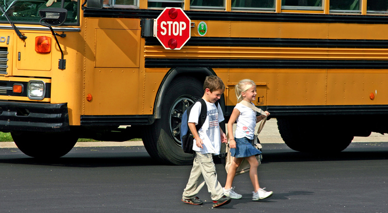 kids crossing street