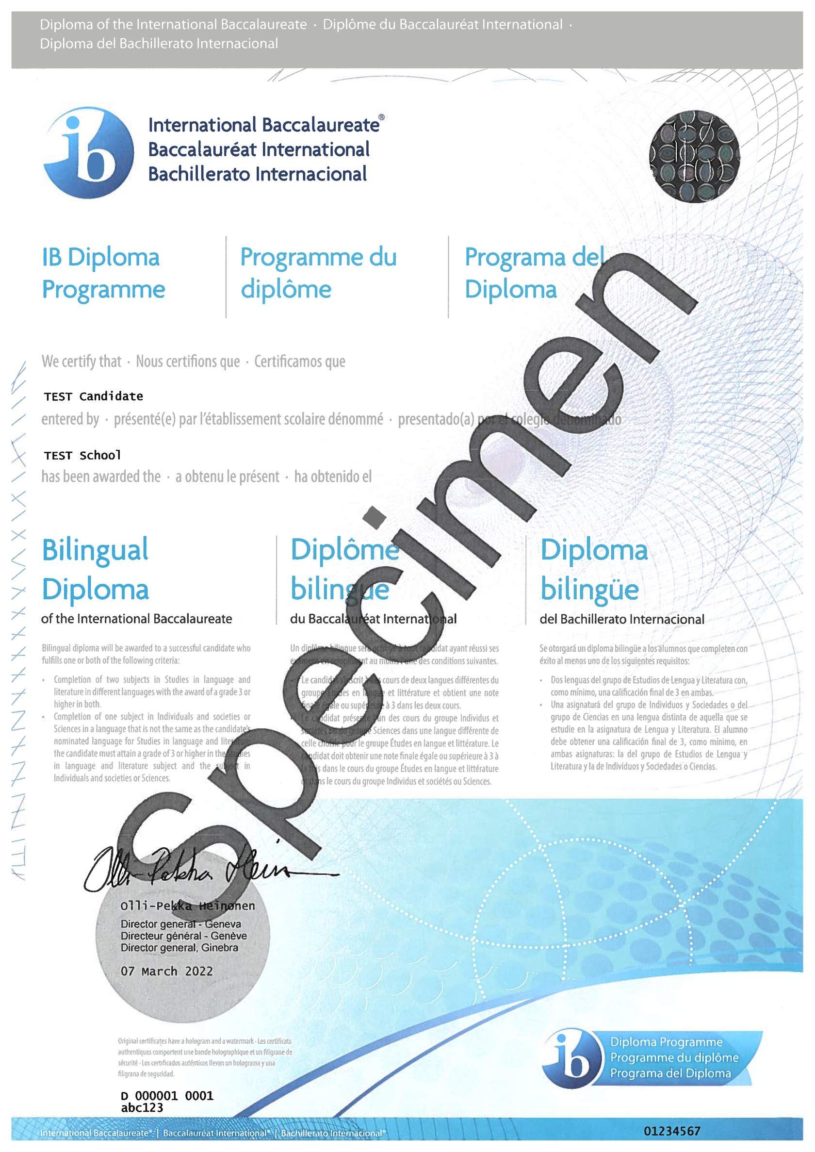 International Baccalaureate Diploma Programme IBDP The Western 